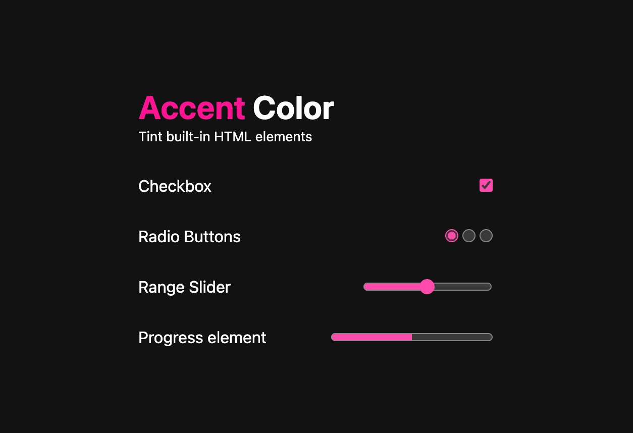 CSS Accent Color