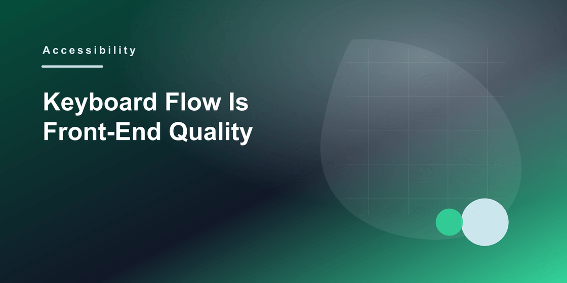 Keyboard flow accessibility cover