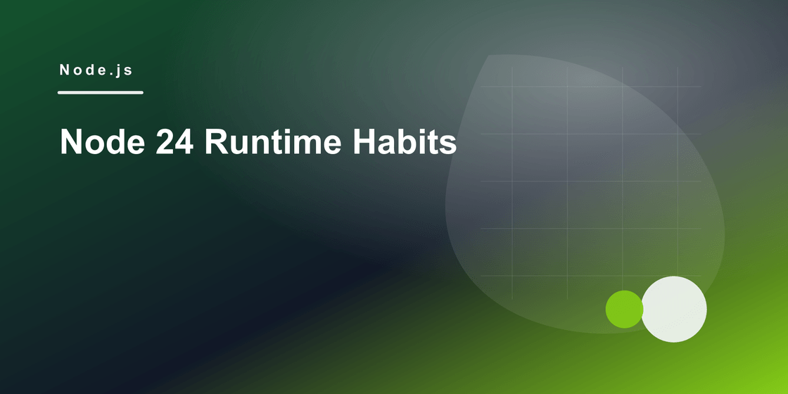 Node.js runtime habits cover